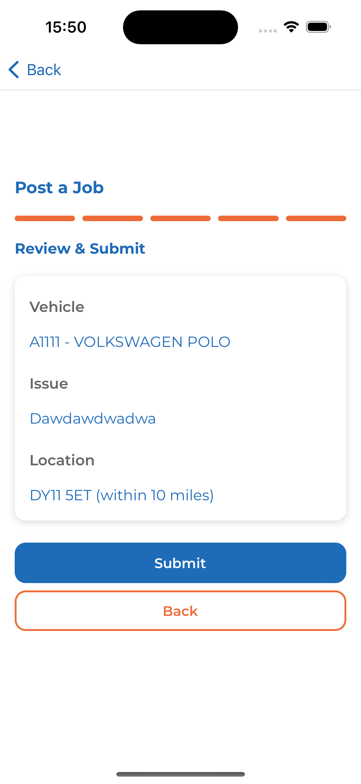 Review and submit job